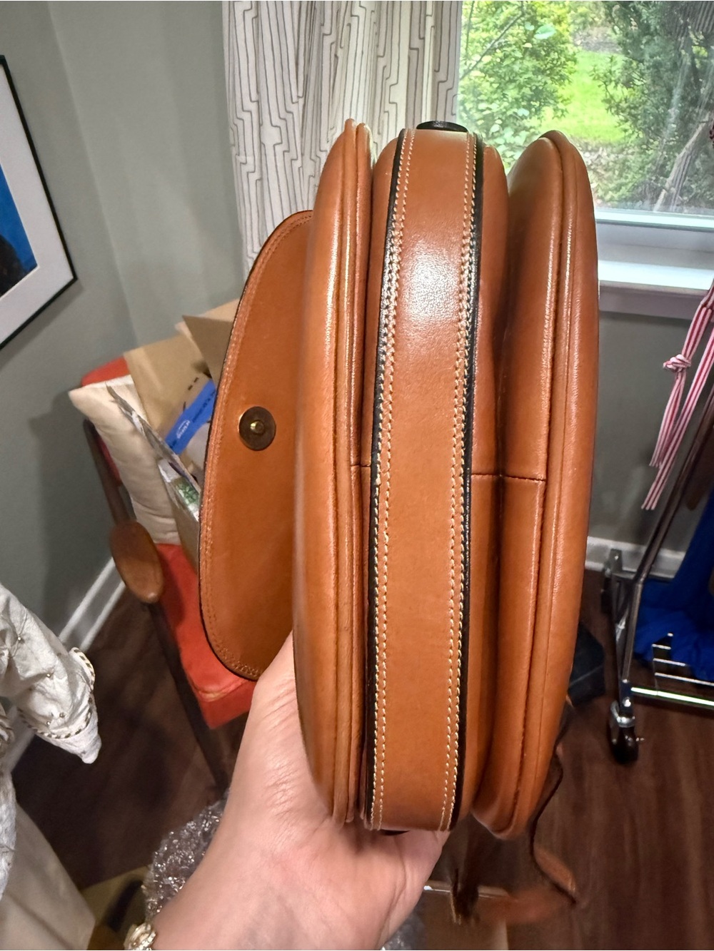Vintage Bally Switzerland Brown Leather Horsebit Saddle Crossbody Bag - Picture 15 of 16
